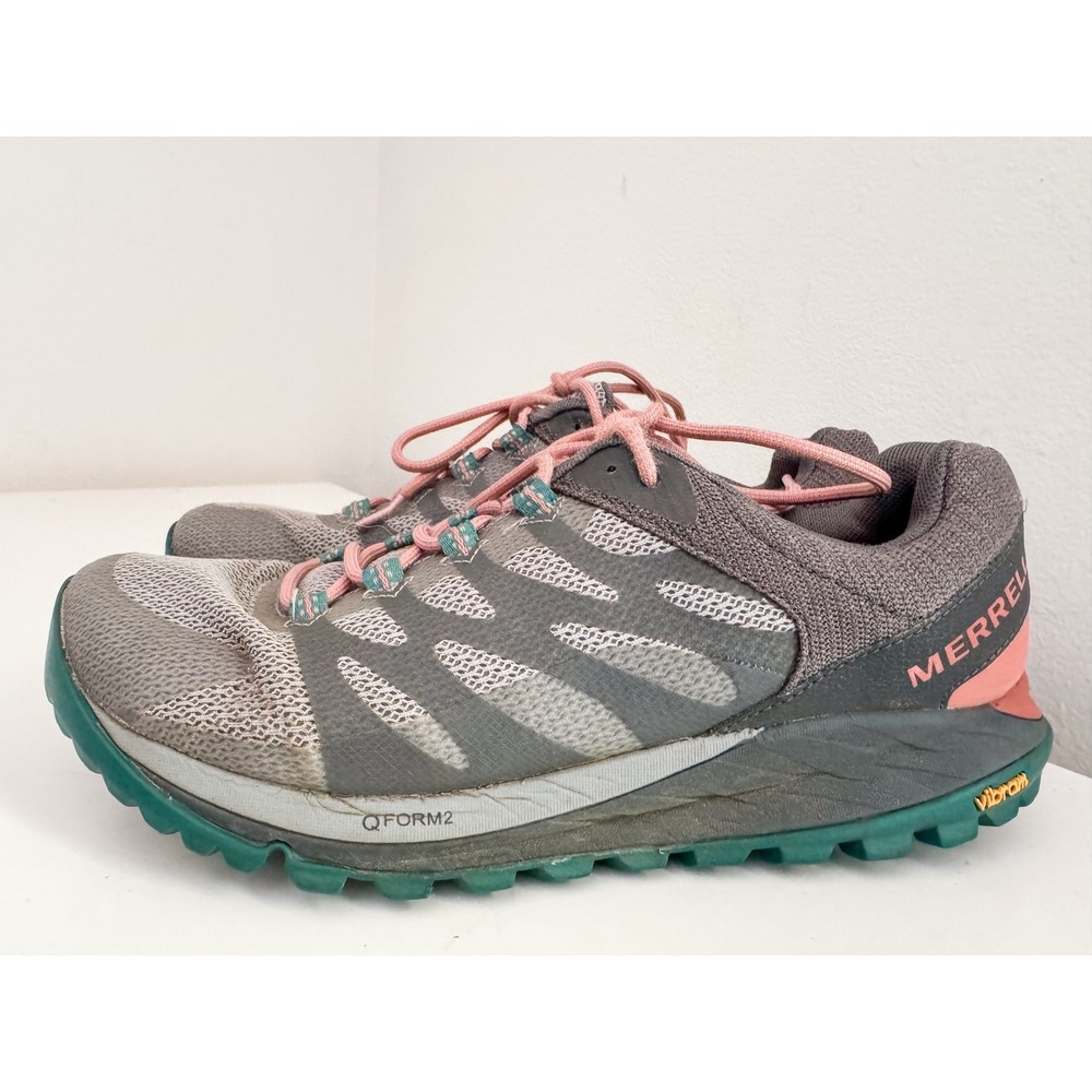 Merrell Antora 2 Womens Trail Running Shoes Grey Pink Gorpcore J066926 Size 9